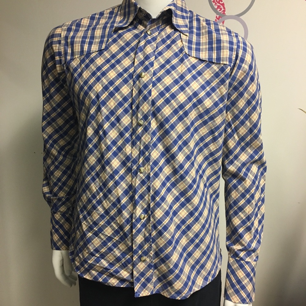 Ground control plaid long sleeve men’s shirt Large